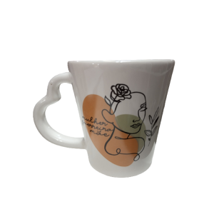 Caneca Alça Coração Mãe Mulher Guerreira