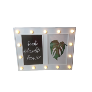 Porta Retrato Led Duas Fotos