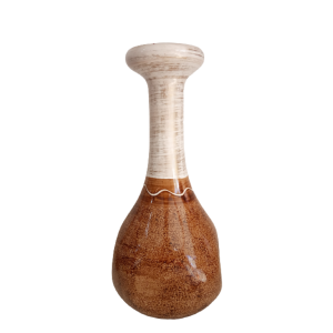 Vaso Marrom E Branco P