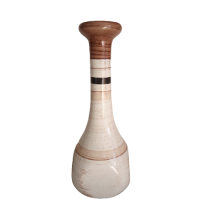 Vaso Branco e Marrom G