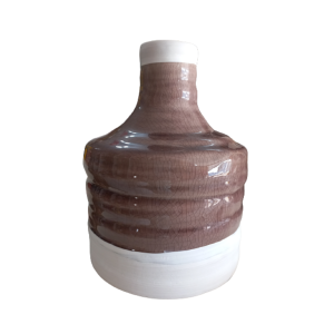 Vaso Marrom E Branco
