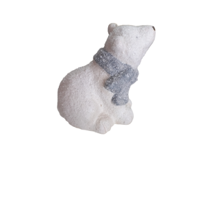 Enfeite De Natal Urso Branco