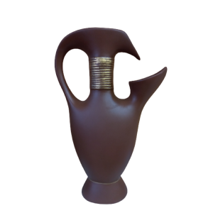 Vaso Garrafa Decorativa Marrom Envelhecido