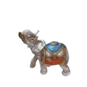 Elefante Colorido Laranja E Azul G