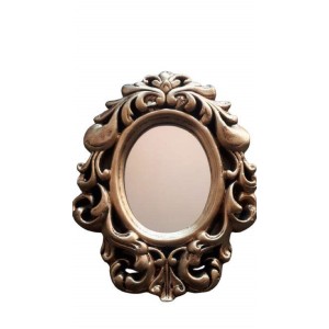 Espelho Pequeno Moldura Dourada