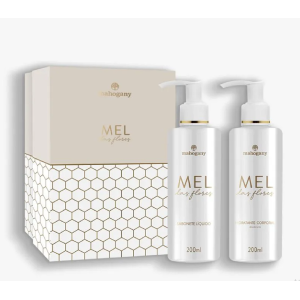 Kit Caixa Mel das Flores Sabonete Líquido e Hidratante Desodorante Corporal 200ml Mahogany