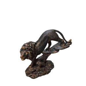 Estatueta Leão Na Pedra