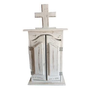 ORATÒRIO RÙSTICO BRANCO DE MADEIRA