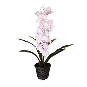 Arranjo De Orquídea Grande- Rosa Claro