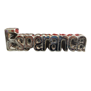 Enfeite Dourado Palavra Esperança