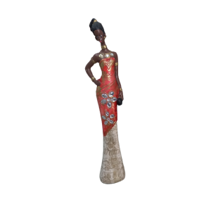 Estátua Africana- Vestido Flor