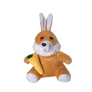 COELHO DE PELUCIA BEGE COM CENOURA