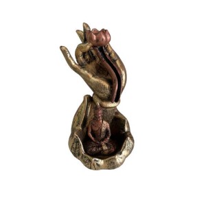 Incensário Cascata Mão Com Buda