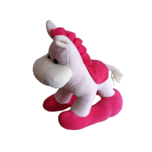 CAVALO ROSA DE PELÚCIA