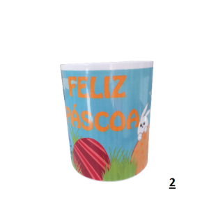 Caneca de Plástico Feliz Páscoa